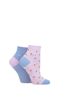 Ladies 2 Pair Elle Bamboo Anklet Socks