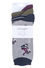 Load image into Gallery viewer, Mens 3 Pair Thought Skater Bamboo and Organic Cotton Socks